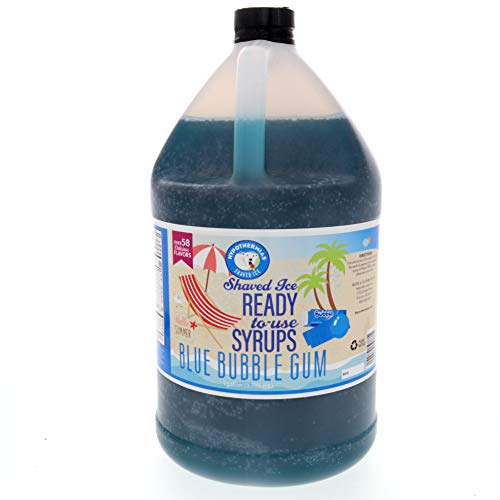 Blue Bubble Gum Snow Cone Aromen Sirup | aromatisierte Sirup für Getränke, Slushie, Sirup mit Soda-Geschmack, italienisches Eis, hawaiianischer Kaffeesirup | gebrauchsfertig von Hypothermias