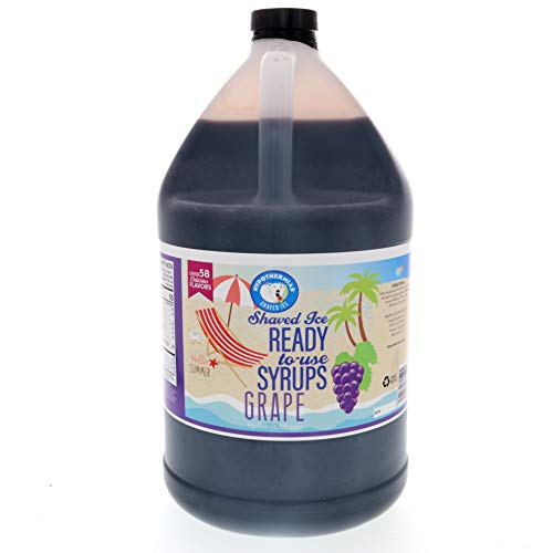 Hypothermias Grape Ready to Use Gallone (128 Fl. Oz) Hawaiian Snow Cone Flavors Sirup - Shaved Ice, 100% Pure Cane Sugar von Hypothermias