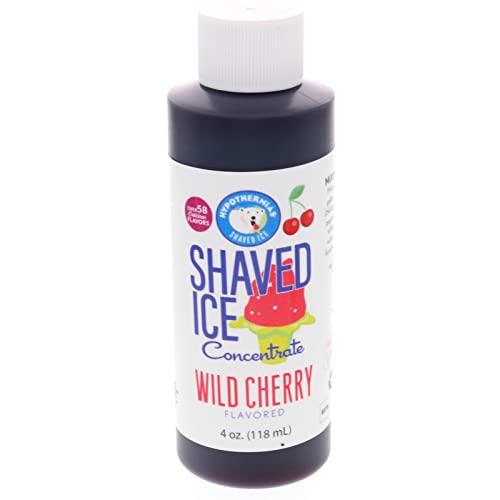 Wild Cherry Rasiertes Eis- und Schneekegel-Geschmackskonzentrat 1,2 l (ergibt ca. 3,8 l Sirup mit Zucker und Wasser) von Hypothermias