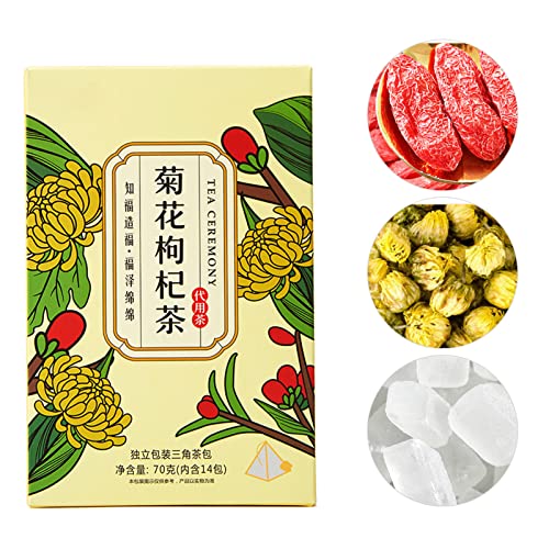 14 Packungen Chrysanthemen-Teebeutel Wolfberry Health Care Mixed Tea Kombinationstee Kandiszuckerbeutel Kräuterteebeutel von Hztyyier