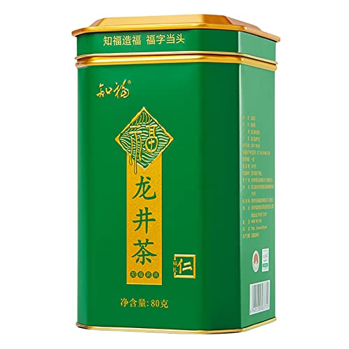 Longjing-Tee, Starker Duft, Frühlingstee in Dosen, Süßer Geschmack, Teeblätter Zum Verschenken von Getrocknetem, Flachem, Schwerem, Dunklem Tee von Hztyyier
