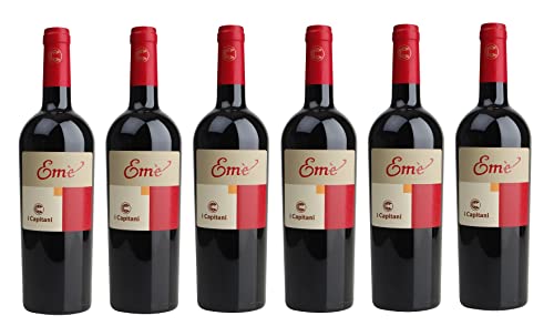 6x 0,75l - 2018er - I Capitani - Emè - Rosso - Irpinia D.O.C. - Kampanien - Italien - Rotwein trocken von I Capitani