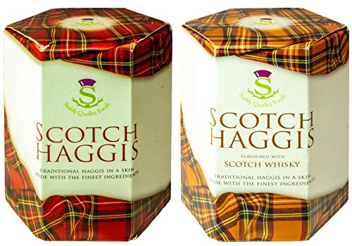 2 Pack Schottische Haggis und Scotch Whisky Haggis Schottisches Essen Geschenke Schottlands Nationalgericht von I LUV LTD