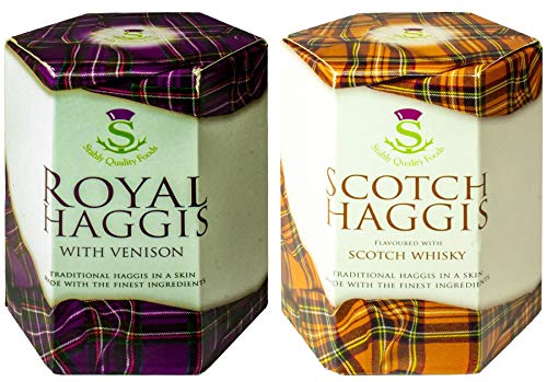 2 Pack Schottische Wildbret Haggis und Scotch Whisky Haggis Schottisches Essen Geschenke Schottlands Nationalgericht von I LUV LTD