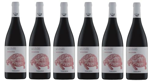 6x 0,75l - 2022er - I Vini del Mare Belvento - Sangiovese - Toscana I.G.P. - Italien - Rotwein trocken von I Vini del Mare Belvento