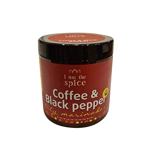 I am the spice Kaffee und schwarzer Pfeffer Fettige Marinade für Rindfleisch, Rippen, Schweinefleisch, Wildfleisch, 600g von I am the spice