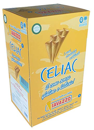 40 Stück VEGANE Eiskegel ohne Gluten und Laktoxium für Zellophan, Waffel, Ice Cream Gluten, ohne Kegel, für Eiswaffel, Vegana. von IAVAZZO