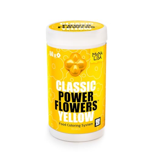 PowerFlowers - Gelb, AZO-freie Lebensmittelfarbe für Schokolade, Mona Lisa, 50g von IBC BELGIUM BVBA