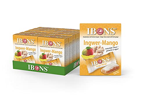IBONS Kaubonbons 12 x 60 g (Ingwer-Mango) von IBONS