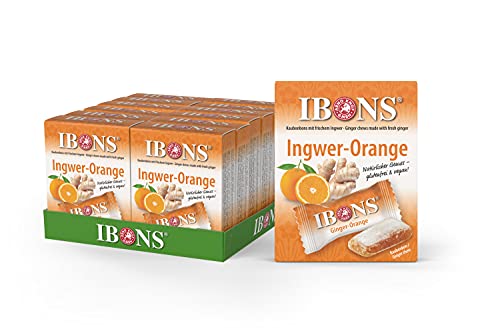 IBONS Kaubonbons 12 x 60 g (Ingwer-Orange) von IBONS