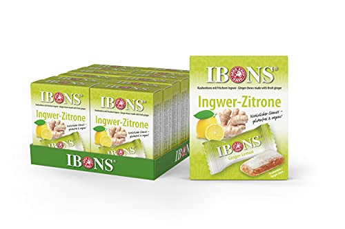 IBONS Kaubonbons 12 x 60 g (Ingwer-Zitrone) von IBONS