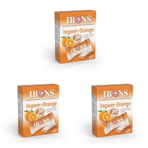 IBONS Kaubonbons 60 g (Ingwer-Orange) (Packung mit 3) von IBONS