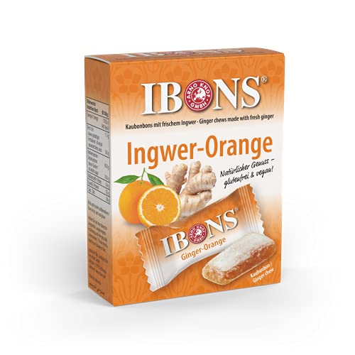IBONS Kaubonbons 60 g (Ingwer-Orange) von IBONS