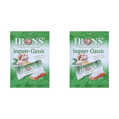 IBONS Kaubonbons 92 g (Ingwer-Classic) (Packung mit 2) von IBONS