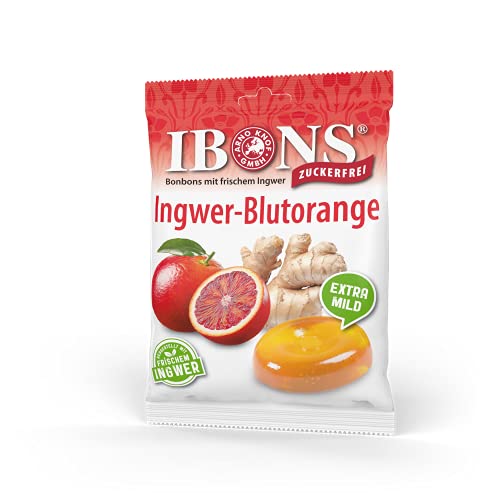 IBONS Lutschbonbons 75g zuckerfrei (Ingwer-Blutorange) von IBONS