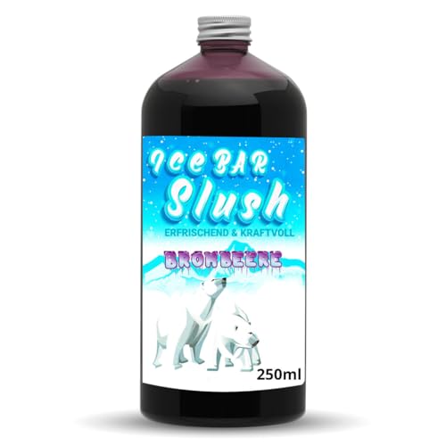 ICE Bär Sirup AZO FREI | 250 ml Flasche | Konzentrat für Slushy Getränke Maker Eis Slushmaschinen Eismaschinen 1:5 bis 1:20 (250 ml, Brombeere) von ICE Bär SLUSH