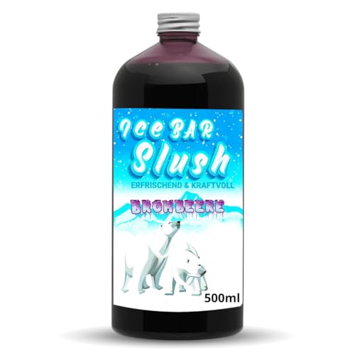 ICE Bär Sirup AZO FREI | 500 ml Flasche | Konzentrat für Slushy Getränke Maker Eis Slushmaschinen Eismaschinen 1:5 bis 1:20 (500 ml, Brombeere) von ICE Bär SLUSH