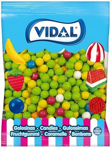 Vidal Grajeado 28 mm leckere Geschmacksrichtungen Zitrone, Orange und Erdbeere, 2 kg Beutel von ICHUCHES