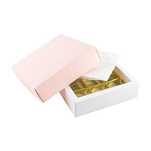 Pralinenschachtel - für 9 Pralinen - rosa strukturiert | DIY Pralinen | Pralinen verpacken von IDEE & WERK