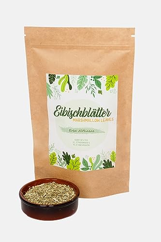 IGART Eibisch Blätter und Stängel Geschnitten | Althea Officinalis L | Marshmallow Leaves | für Eibisch Blätter Tee | Eibischblättertee | Kräuterblätter-Tee | Kräutertee lose | 1A Qualität (200g) von Igart