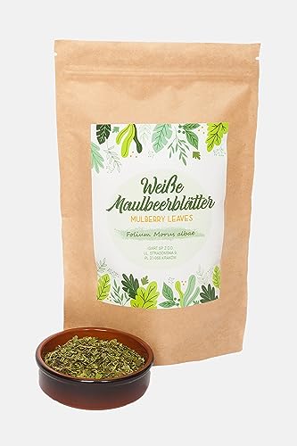 IGART Maulbeerblätter 100g | Weiße Maulbeere | Maulbeerblättertee | Kräutertee | Blatt Tee | Tee | Geschnitten | Getrocknet | Naturbelassen | Morus Alba von IGART