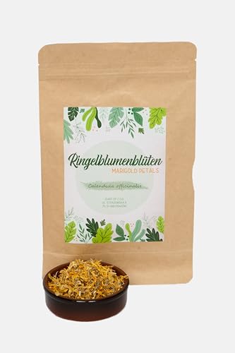 IGART Ringelblume 100g | Ringelblumenblüten essbar | Tee | Ringelblumentee | Orange Calendula | Getrocknete Blüten | Calendula Officinalis | Kräutertee | Essblüten im Nachfüllpack von IGART