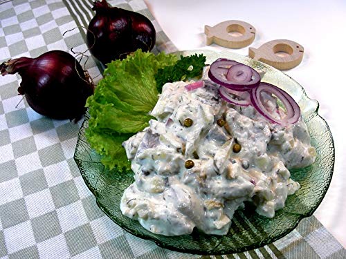 Klaassen Friesentopf, Bismarckhering in Stücken, Salatcreme, Äpfel, Zwiebel, GewürzGurke, süß-sauer, 1000g von IHR FACHGESCHÄFT KLAASSEN