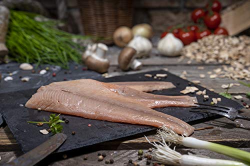 Klaassen Lachsforellenfilet, über Buchenrauch geräuchert, Lachsforelle grätenfrei filetiert, 1000g (ca. 12 Stück) von IHR FACHGESCHÄFT KLAASSEN