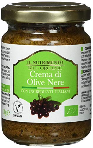 IL NUTRIMENTO Olivenpaste aus Schwarzen Oliven (1 x 130 g) von Probios