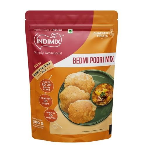 INDIMIX Instant kochfertige Bedmi Poori Aata-Mischung (500 g) von INDIMIX