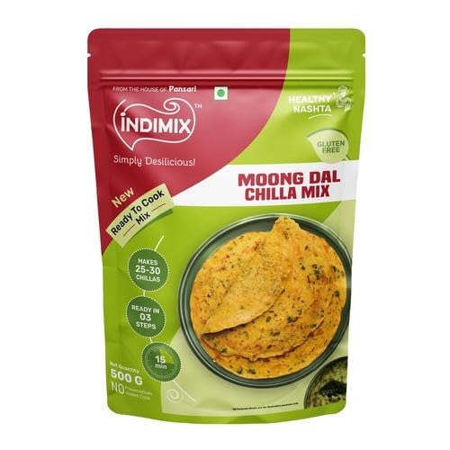 Indimix Instant Moong Dal Chilla Mix – küchenfertig (500 g) von INDIMIX