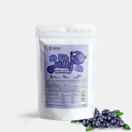 INSPORT Nutrition - FIT JELLY - Zuckerfreies Gelee - Kalorienarm - Kein Fett und keine Kohlenhydrate - Hoher Proteingehalt - Pulver - (35g, Blaubeere) von INSPORT Nutrition