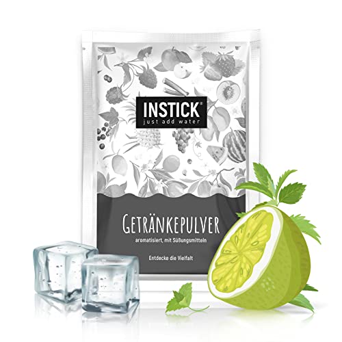 INSTICK Ice Tea | Zuckerfreies Instant-Getränk - Grüner Eistee Limette & Minze | Grüner Tee | Packung für 18 L | Getränkepulver - vegan, kalorienarm, mit Vitamin C, aromatisiert von INSTICK just add water