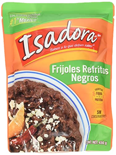 Schwarzes Bohnenpüree, frittiert, Pack 430g - Frijoles Refritos Negros ISADORA 430g von Isadora