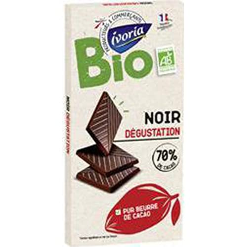 IVORIA Tab. Schwarz, 70 % Bio, 100 g von IVORIA