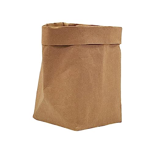 IWOWHERO Waschbarer Aufbewahrungskorb Dekorative Papiertüte Wiederverwendbare Einkaufstüten Für Die Küche Blumentopf Kraftpapiertüte Kraftpapier Kleine Mülleimer Einkaufstasche Pflanze von IWOWHERO