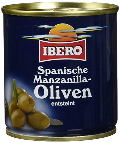 Ibero grüne Manzanilla Oliven, entsteint, 12er Pack (12 x 200 g) von Ibero