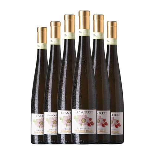 Icardi La Rosa Selvatica Rosenmuskateller Moscato d'Asti Medium Flasche 50 cl Weißwein (Karton mit 6 Medium Flasche von 50 cl) von Icardi