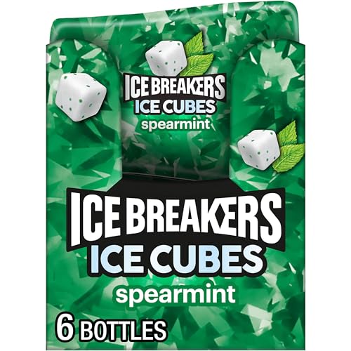 ICE BREAKERS Eiswürfel grüne Minze zuckerfreie Kaugummi-Flaschen, 92 ml (6 Stück, 40 Stück) von Ice Breakers