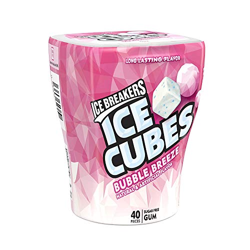 Ice Breakers Bubble Breeze Geschmack (Eiswürfel zuckerfreier Gummi mit Xylitol), 120 g von Ice Breakers