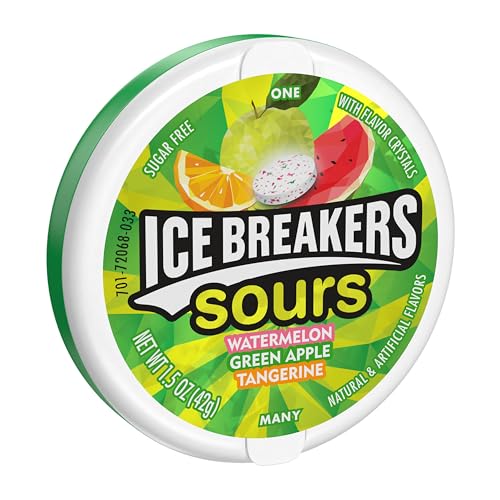 Ice Breakers Sours - Green Apple, Watermelon, Tangerine - Sugar Free (1x42g) von Ice Breakers