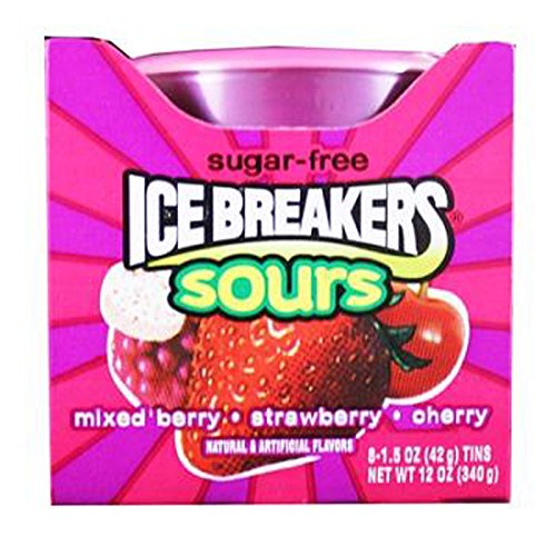 Ice Breakers Sours Mix Beeren-/Erdbeer-/Kirschdosen, 8 Stück (Mints, Sonstiges) von Ice Breakers