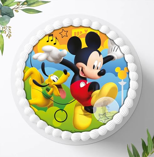 Für den Geburtstag ein Zuckerbild, Oblate mit dem Motiv: Minnie Mouse, Essbares Foto für Torten, Tortenbild, Tortenaufleger Ø 16 cm 00026-E (Oblatenpapier) von Ihr Onlineshop Digital-on 24