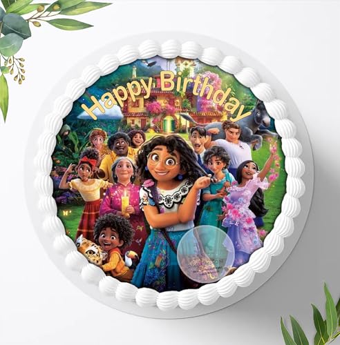 Für die Geburtstags Torte, Zuckerbild kompatibel mit: Encanto Isabela, Essbares Foto für Torten, Fondant, Tortenaufleger Ø 20cm, 0137z von Ihr Onlineshop Digital-on 24