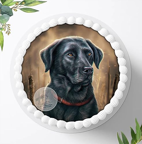 Für die Geburtstags Torte, Zuckerbild mit kompatibel mit: Hund, Essbares Foto für Torten, Fondant, Tortenaufleger Ø 20cm, 0146z von Ihr Onlineshop Digital-on 24