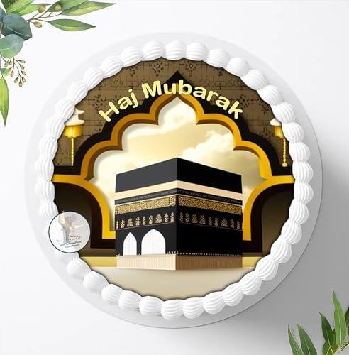 Haj Mubarak Tortenbild, Zuckerbild, Essbares Foto für Torten, Tortenbild, Tortenaufleger Ø 20cm - 1635z von Ihr Onlineshop Digital-on 24