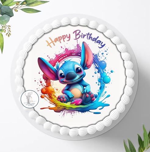 Tortenbild, Zuckerbild kompatibel mit: Lilo & Stitch, Essbares Foto für Torten, Tortenbild, Tortenaufleger Ø 20cm - 1644z von Ihr Onlineshop Digital-on 24