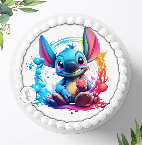 Tortenbild, Zuckerbild kompatibel mit: Lilo & Stitch, Essbares Foto für Torten, Tortenbild, Tortenaufleger Ø 20cm - 1656z von Ihr Onlineshop Digital-on 24