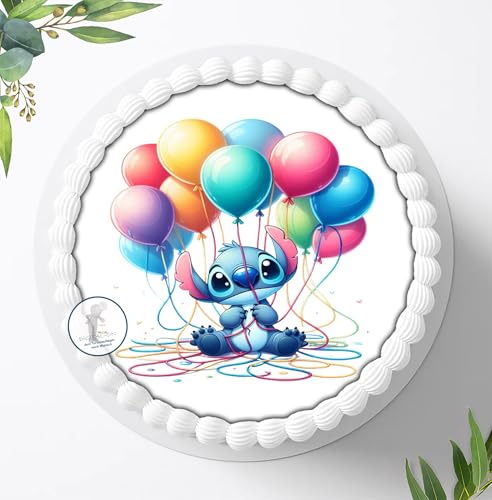 Tortenbild, Zuckerbild kompatibel mit: Lilo & Stitch, Essbares Foto für Torten, Tortenbild, Tortenaufleger Ø 20cm - 1677z von Ihr Onlineshop Digital-on 24