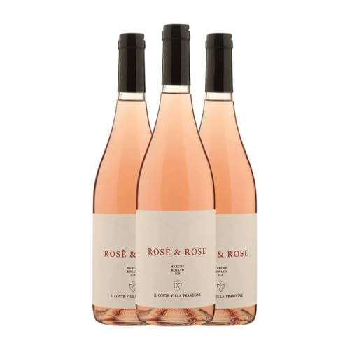 Il Conte Villa Prandone Rosè & Rose Rosato Marche 75 cl Rosé-Wein (Karton mit 3 Flaschen von 75 cl) von Il Conte Villa Prandone